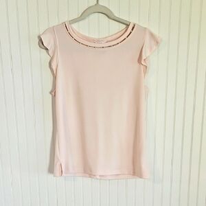 Candie's Pink Ruffled Cap Sleeve Blouse